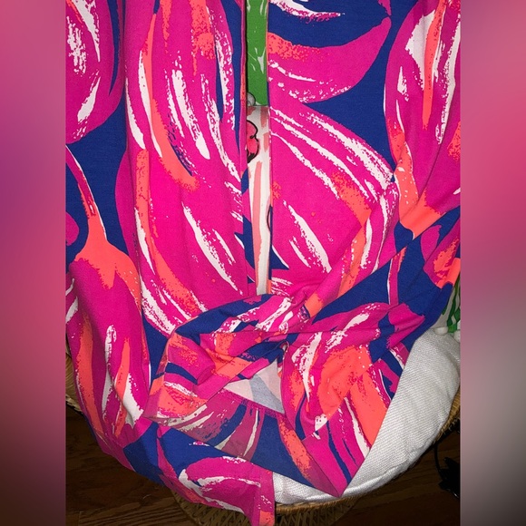 Lilly Pulitzer Georgia May Palazzo Pants Size L Blume Plume - Picture 8 of 10